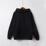 New Social Harajuku Hoodies For Girls Solid Color Hooded Tops Women's Sweatshirt