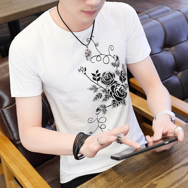 Mens Summer T Shirt Striped 3D Print Men T Shirt
