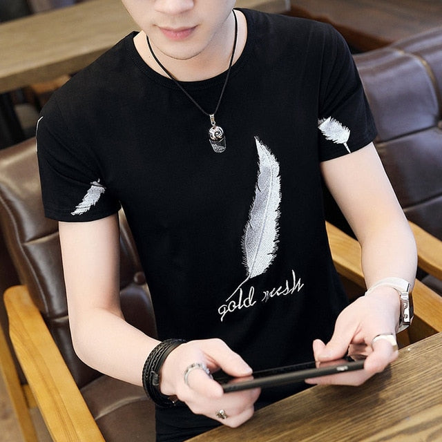 Mens Summer T Shirt Striped 3D Print Men T Shirt