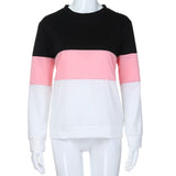 Hoodies Women Pink Patchwork Sweatshirt Womens Streetwear Womens