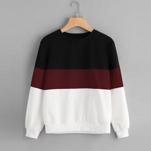 Hoodies Women Pink Patchwork Sweatshirt Womens Streetwear Womens
