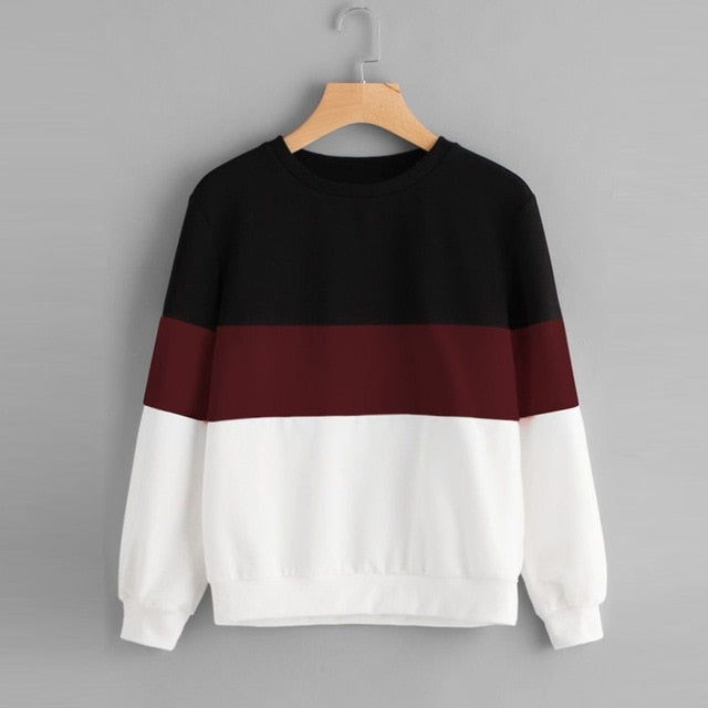 Hoodies Women Pink Patchwork Sweatshirt Womens Streetwear Womens