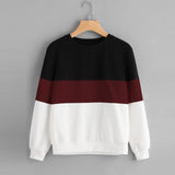 Hoodies Women Pink Patchwork Sweatshirt Womens Streetwear Womens