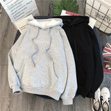Hoodies Women Hooded Letter Simple All-match Leisure Oversize Pullovers