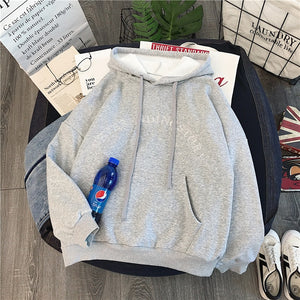 Hoodies Women Hooded Letter Simple All-match Leisure Oversize Pullovers