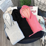 Hoodies Women Hooded Letter Simple All-match Leisure Oversize Pullovers