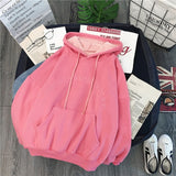 Hoodies Women Hooded Letter Simple All-match Leisure Oversize Pullovers