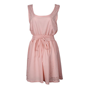 Summer dress Women Korean Casual bandage pink party dress Ladies