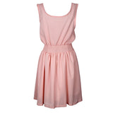 Summer dress Women Korean Casual bandage pink party dress Ladies