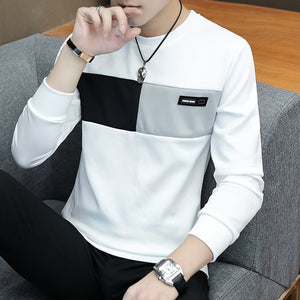 New T - shirt Men's Long Sleeve Shirt Trend Loose Clothes Thin Backing Shirt
