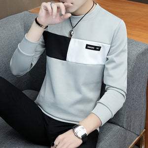 New T - shirt Men's Long Sleeve Shirt Trend Loose Clothes Thin Backing Shirt