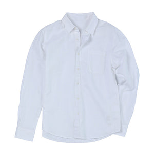 Men Summer Button Linen Cotton Long Sleeve  camisa masculina
