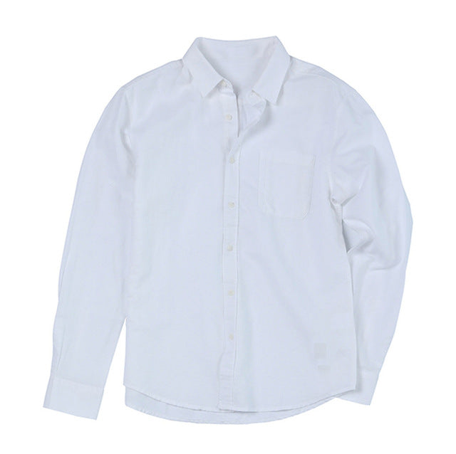 Men Summer Button Linen Cotton Long Sleeve  camisa masculina