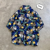 LEGIBLE Floral Shirt  Men Korean Fashion Short Sleeve Shirt Male Hawaiian Shirts