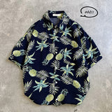 LEGIBLE Floral Shirt  Men Korean Fashion Short Sleeve Shirt Male Hawaiian Shirts