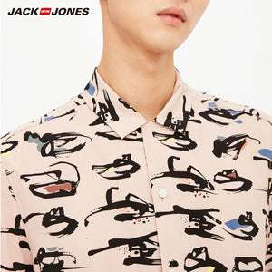 JackJones Men's Spring & Summer Printed Short-sleeved Shirt |