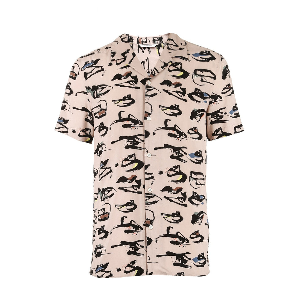 JackJones Men's Spring & Summer Printed Short-sleeved Shirt |