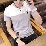 O Neck Casual T-Shirts Summer Solid Color Cotton Slim Fit Men
