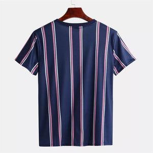 Men's t-shirt  Summer Fashion T-Shirts Casual Striped