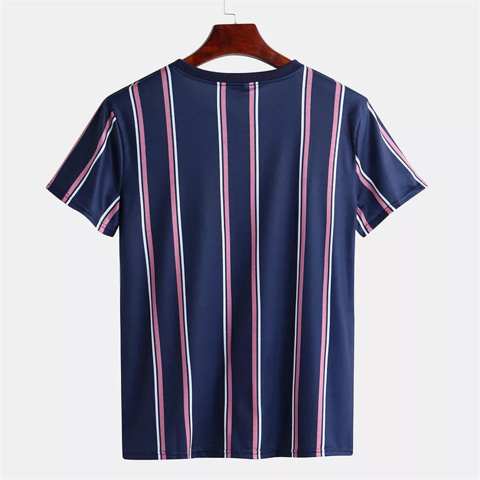 Men's t-shirt  Summer Fashion T-Shirts Casual Striped