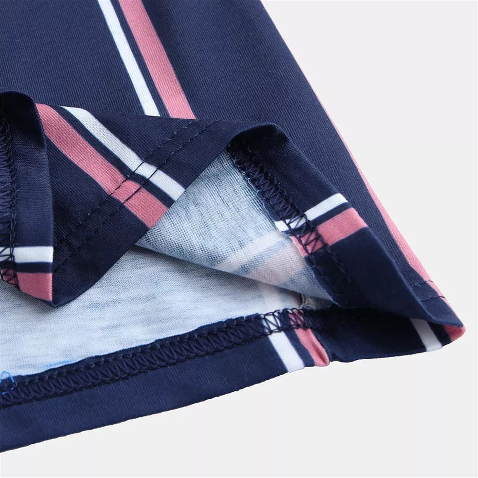 Men's t-shirt  Summer Fashion T-Shirts Casual Striped