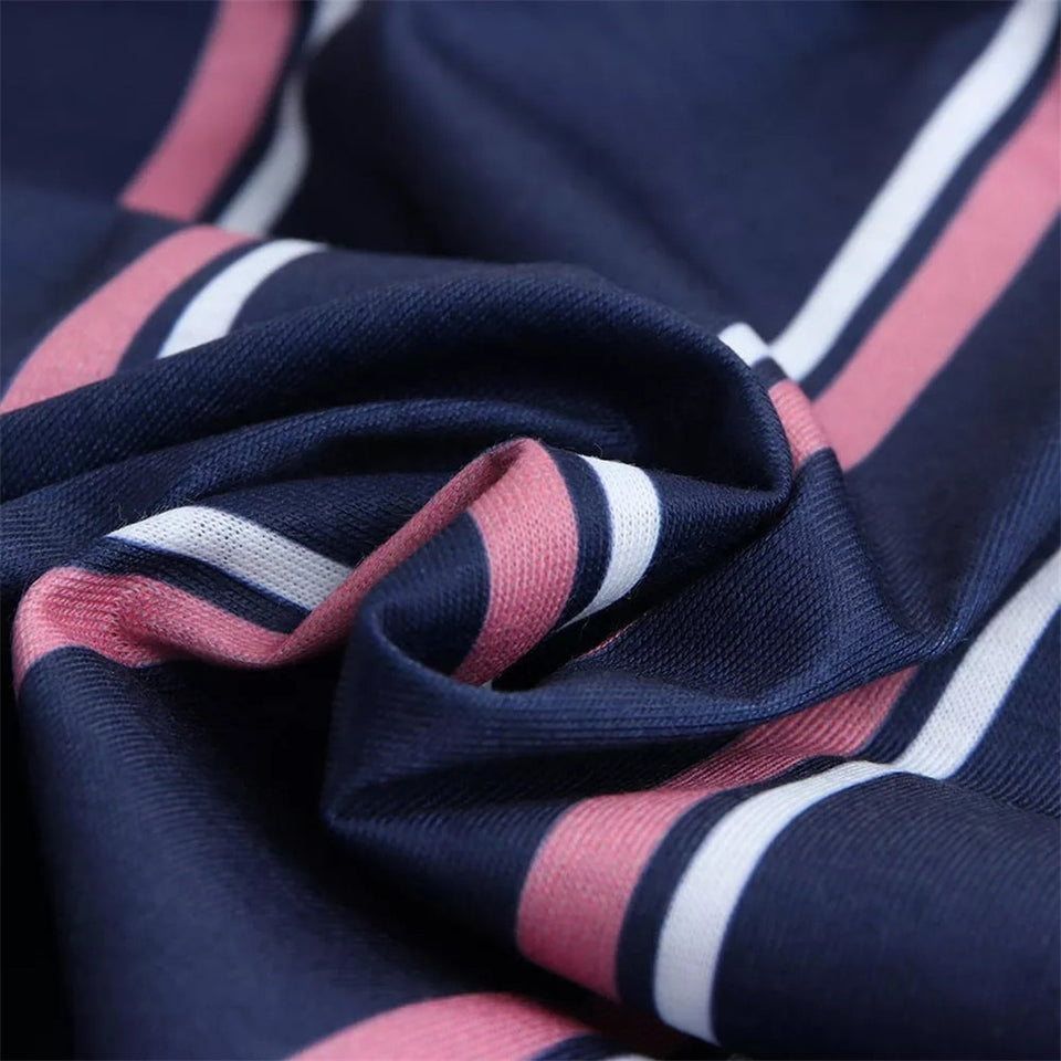 Men's t-shirt  Summer Fashion T-Shirts Casual Striped