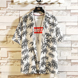 Print Brand Summer Hot Sell Men's Beach Shirt Fashion Short Sleeve Floral Loose Casual Shirts