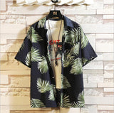 Print Brand Summer Hot Sell Men's Beach Shirt Fashion Short Sleeve Floral Loose Casual Shirts