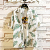 Print Brand Summer Hot Sell Men's Beach Shirt Fashion Short Sleeve Floral Loose Casual Shirts