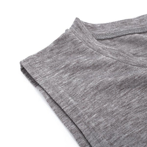 Plus Size Summer Tank Tops Women Good Vibes Print Gray O-Neck Tank