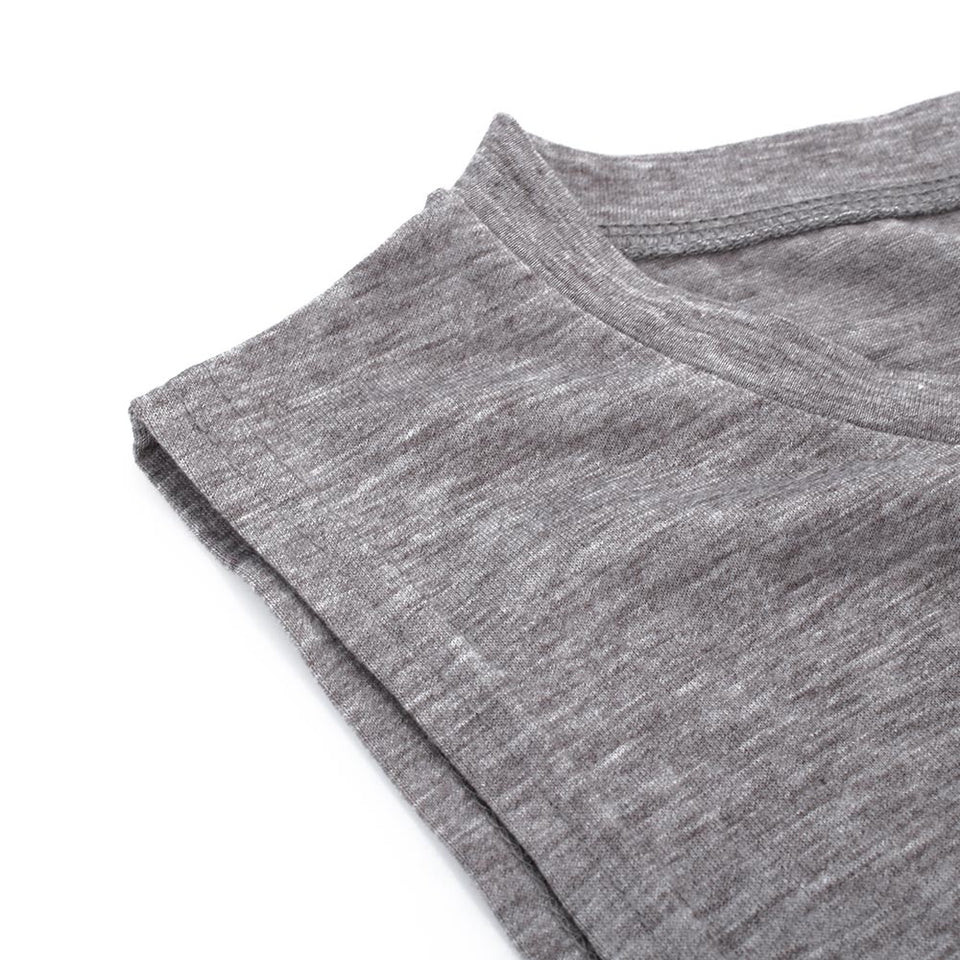 Plus Size Summer Tank Tops Women Good Vibes Print Gray O-Neck Tank