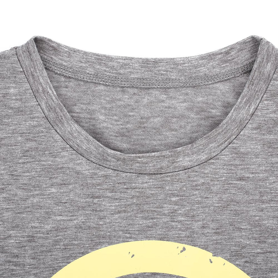 Plus Size Summer Tank Tops Women Good Vibes Print Gray O-Neck Tank