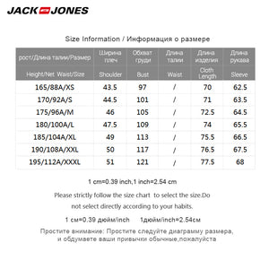 Jack Jones Spring Autumn Men Casual Shirt Cotton Long Sleeve denim Shirt